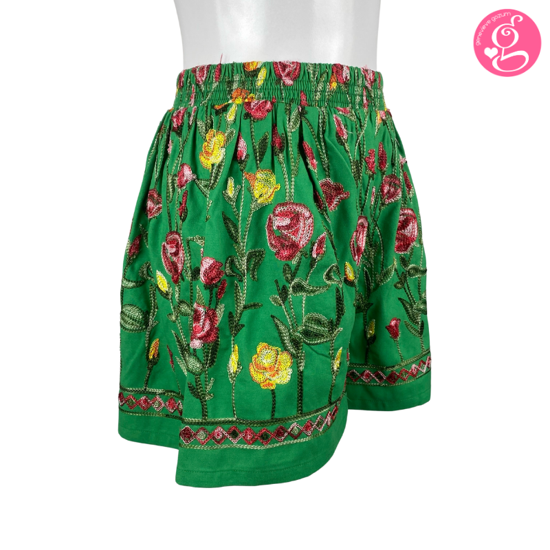Honolulu Shorts with Multi Color Embroidered Eyelet