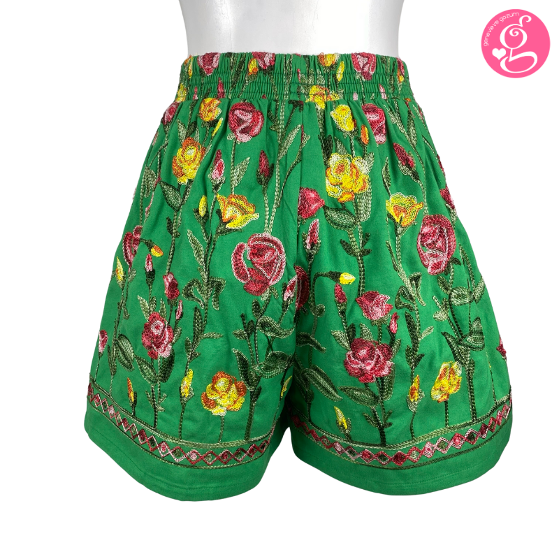 Honolulu Shorts with Multi Color Embroidered Eyelet