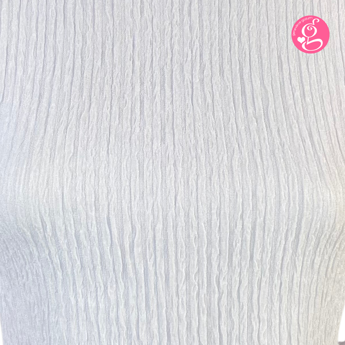 Genevieve Gozum Fancy Rib Puff Sleeves Blouse