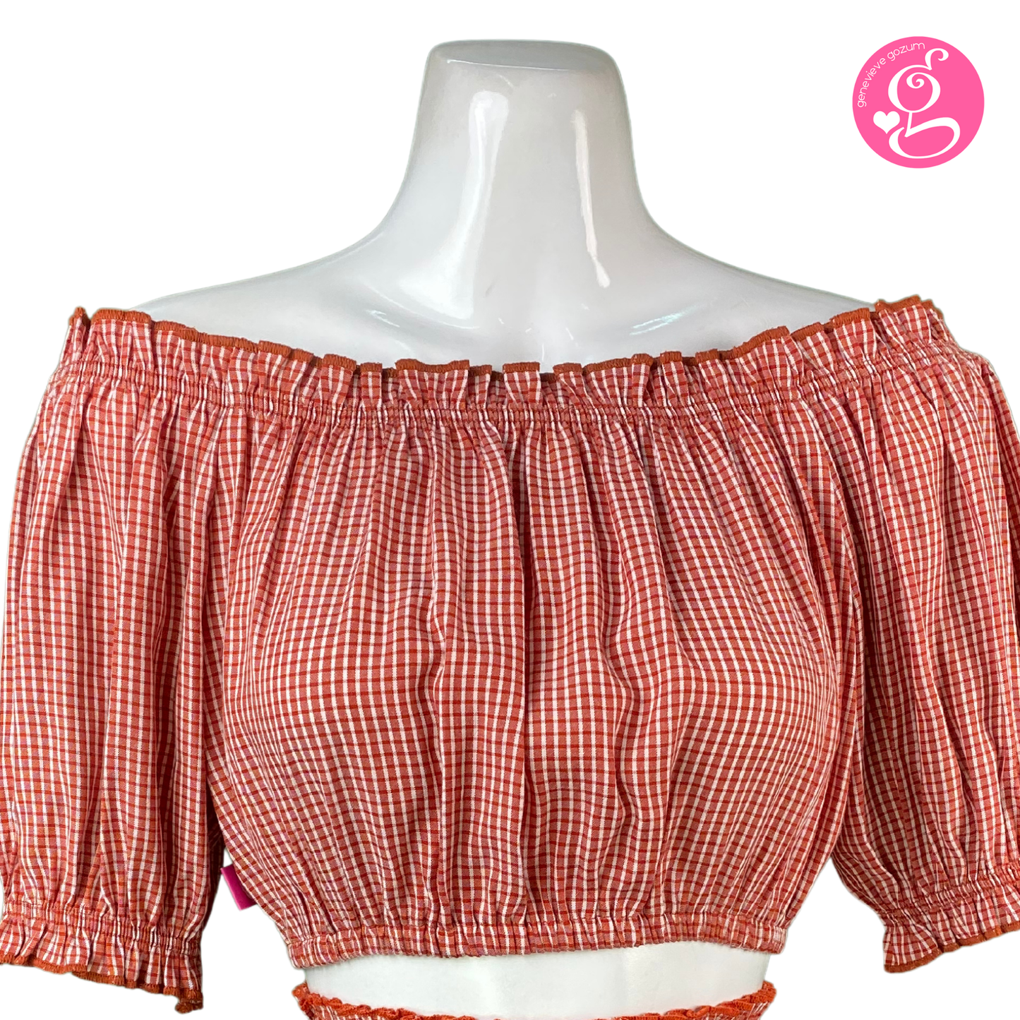 Sweet Gingham & Flowers Sabrina & Shorts Set