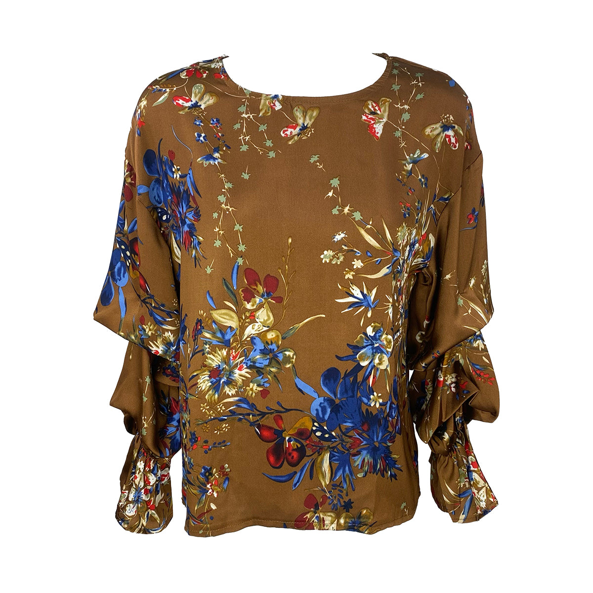 Ashley Pleated Sleeves Blouse