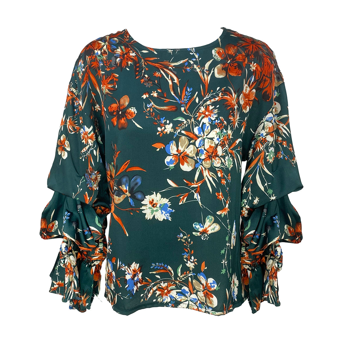 Ashley Pleated Sleeves Blouse