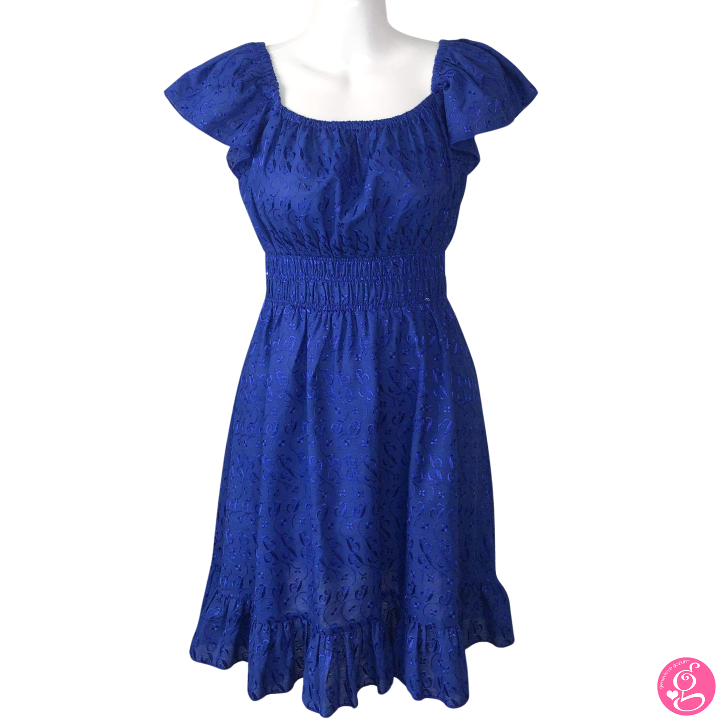 Satin Embroidery Butterfly Short Dress