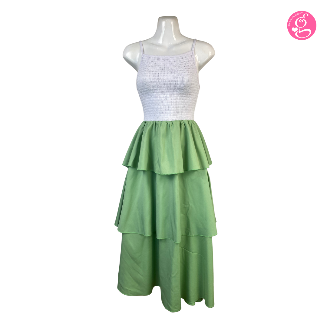 Genevieve Gozum Senorita Halter Smocking Dress
