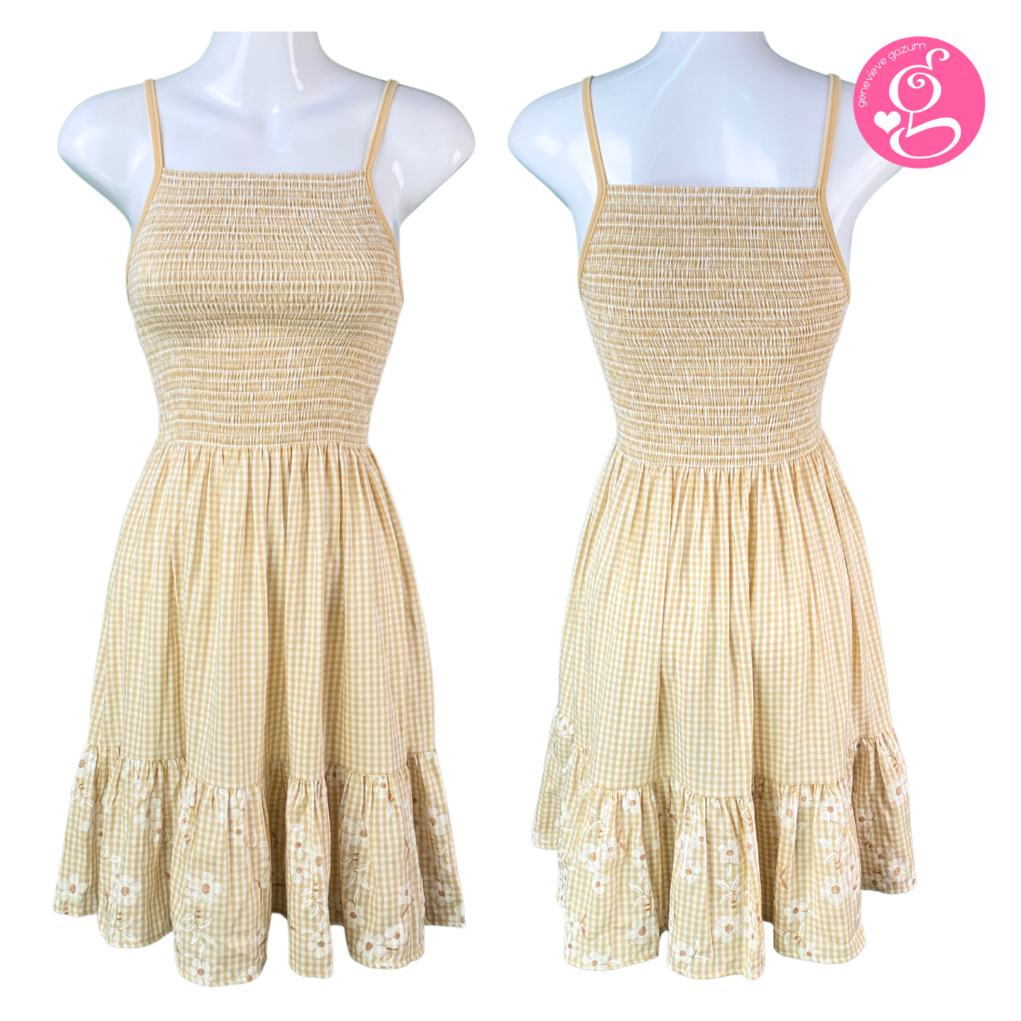 Audrey Strappy Smocking Perfect Coordinates Knee Length Dress