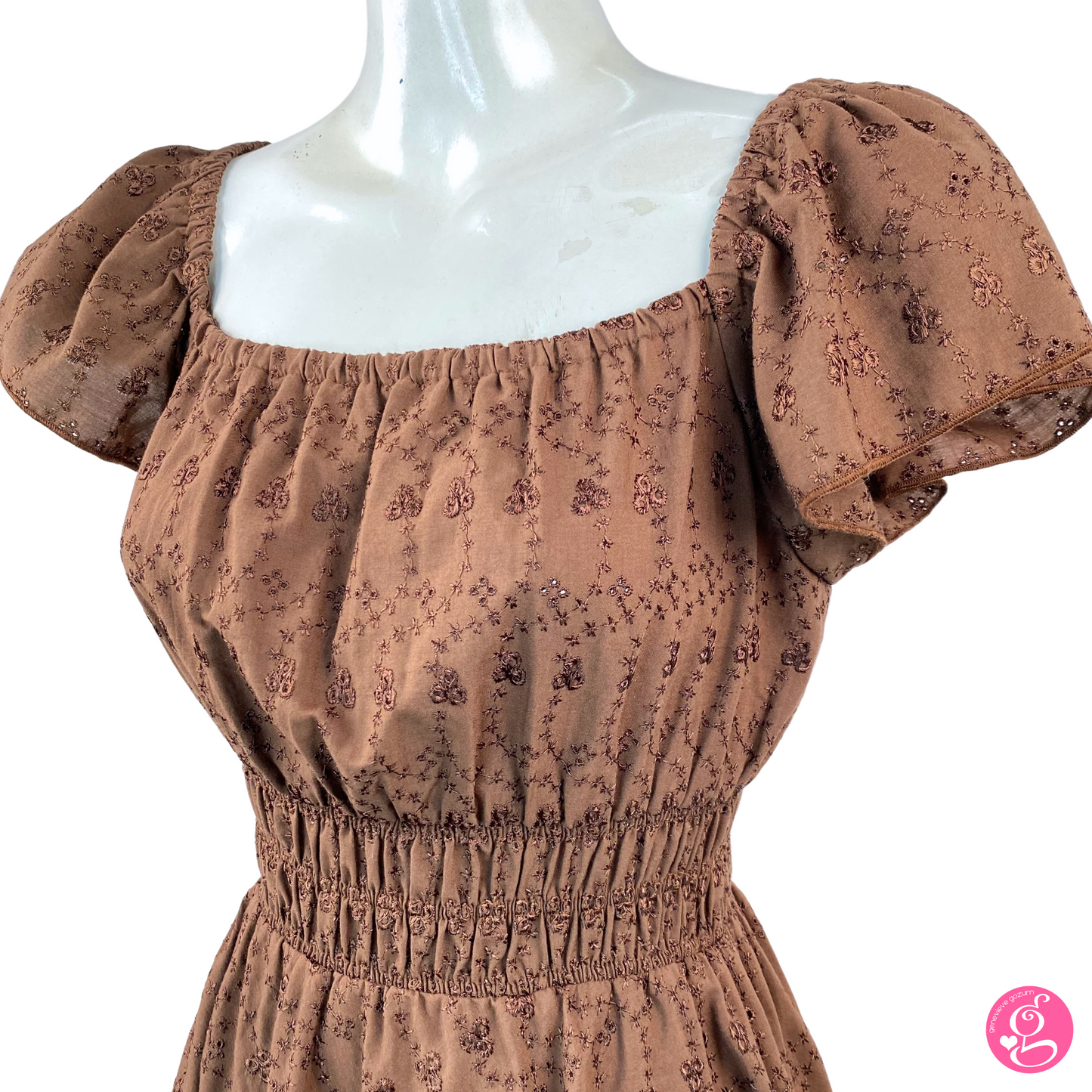 Satin Embroidery Butterfly Short Dress