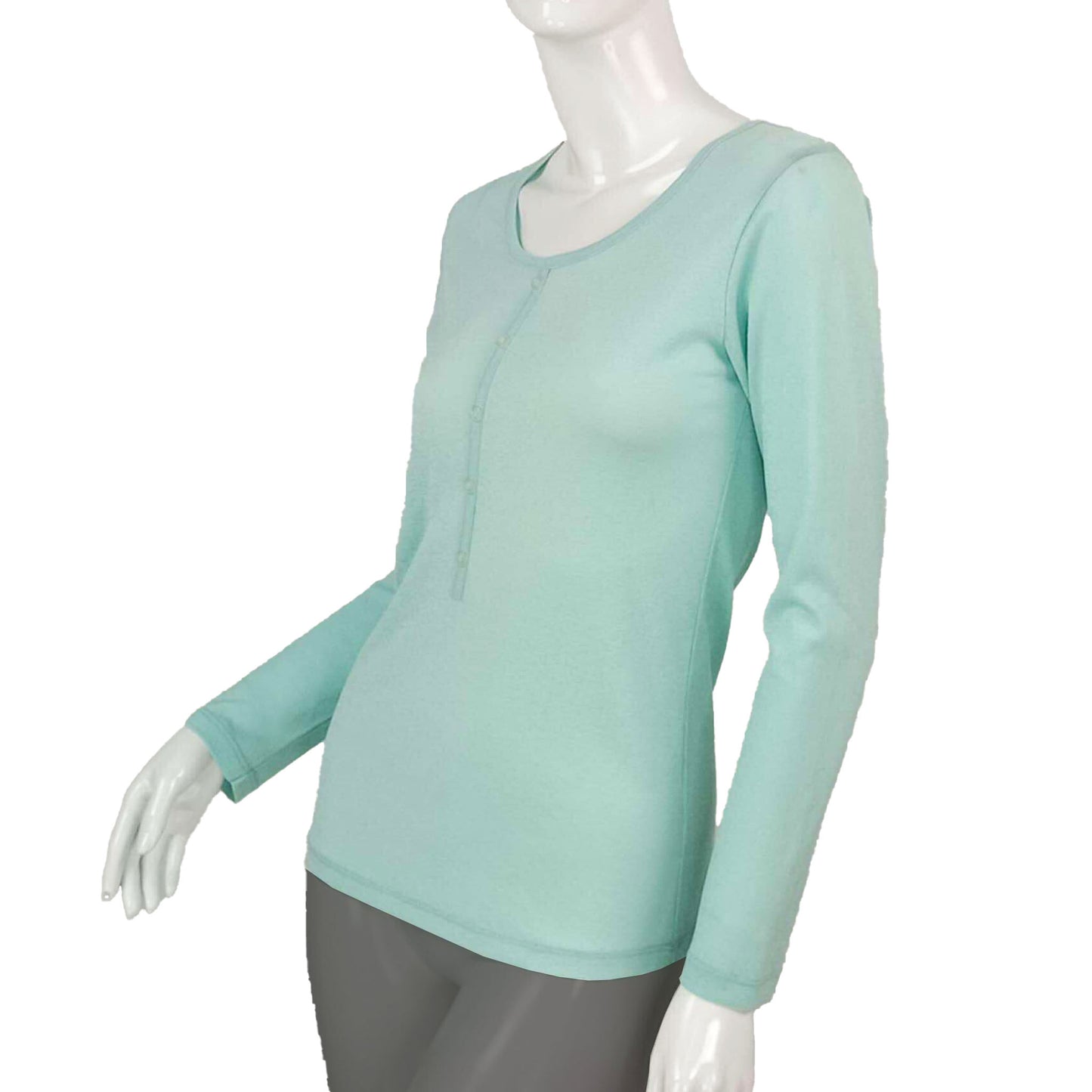 Ultra Light Ribbed Long Sleeves Classic Camiso Top Blouse