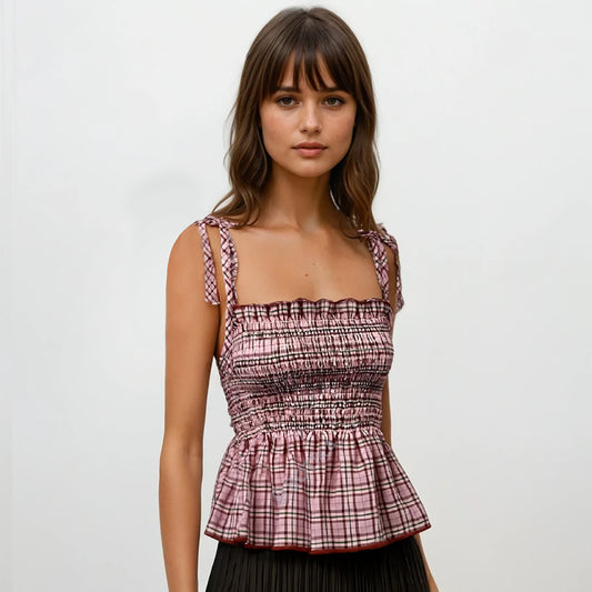 Sophia Organic Gingham Blouse