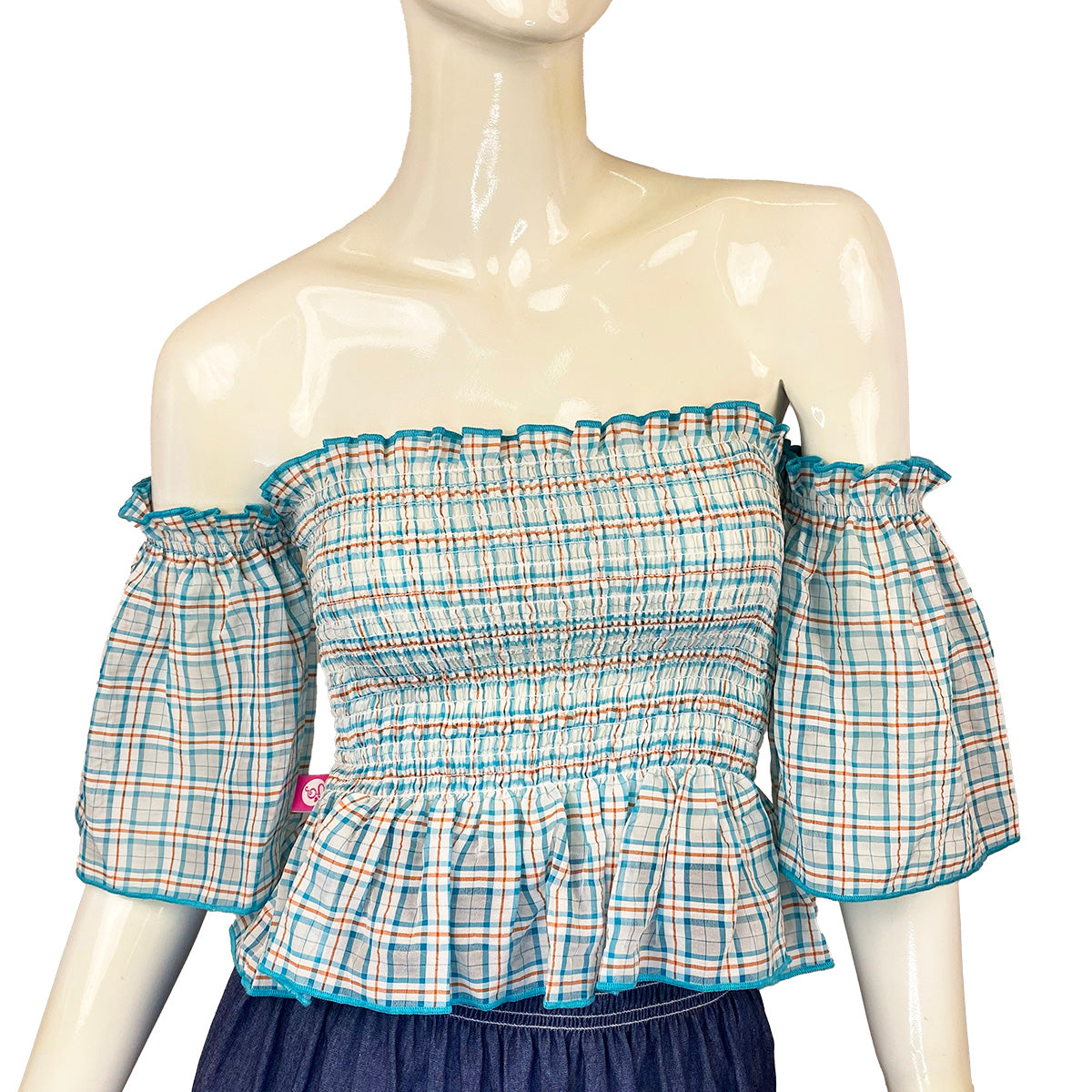 Kathleen Organic Gingham Blouse