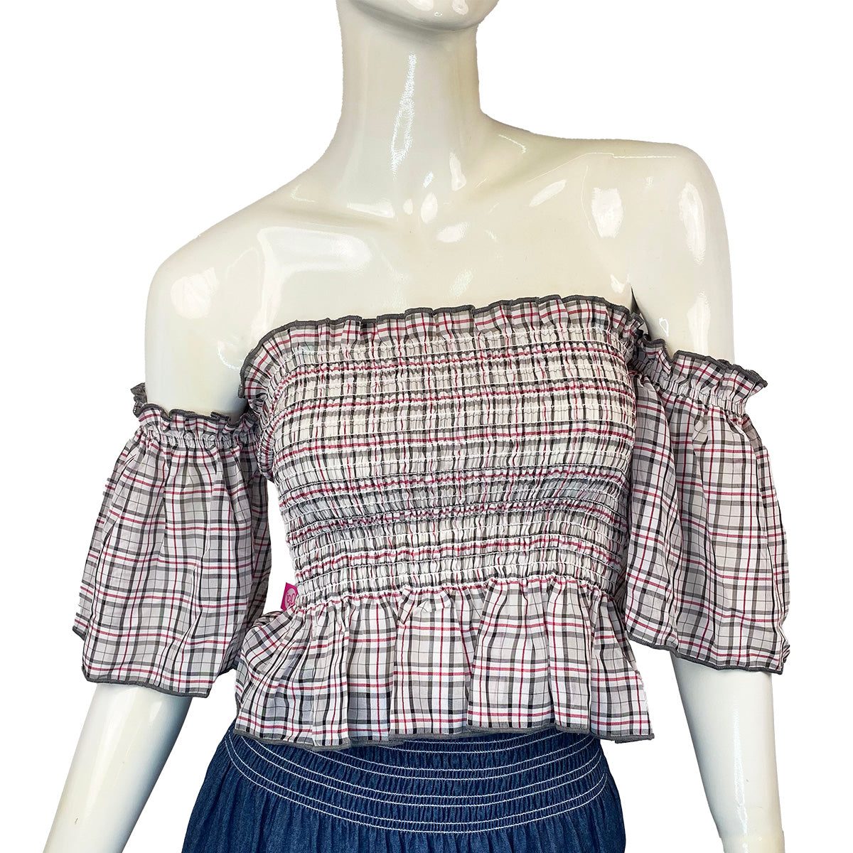 Kathleen Organic Gingham Blouse
