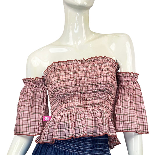 Kathleen Organic Gingham Blouse