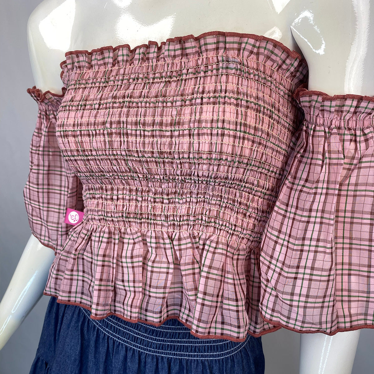 Kathleen Organic Gingham Blouse