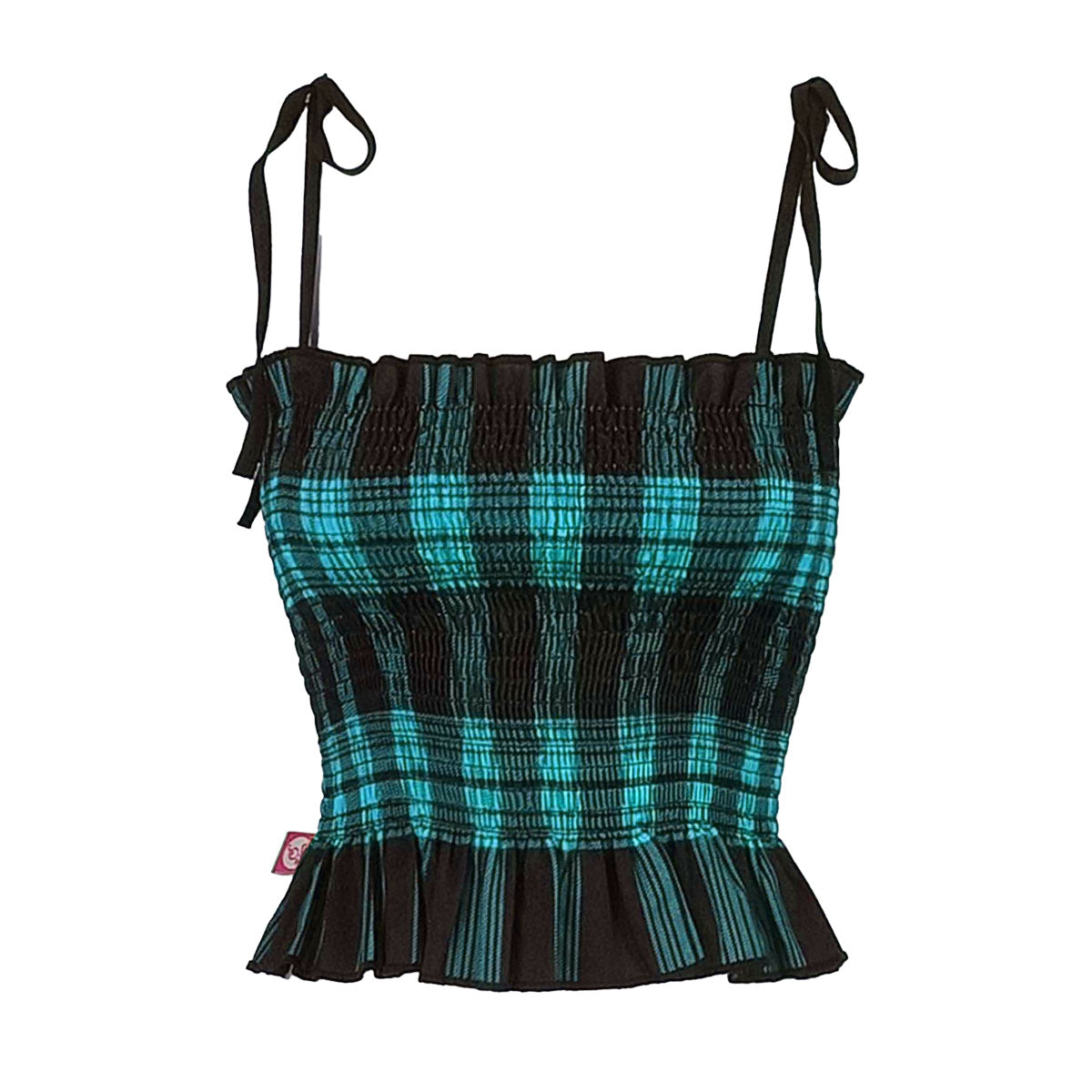 Spaghetti K Pop Gingham Tube Top