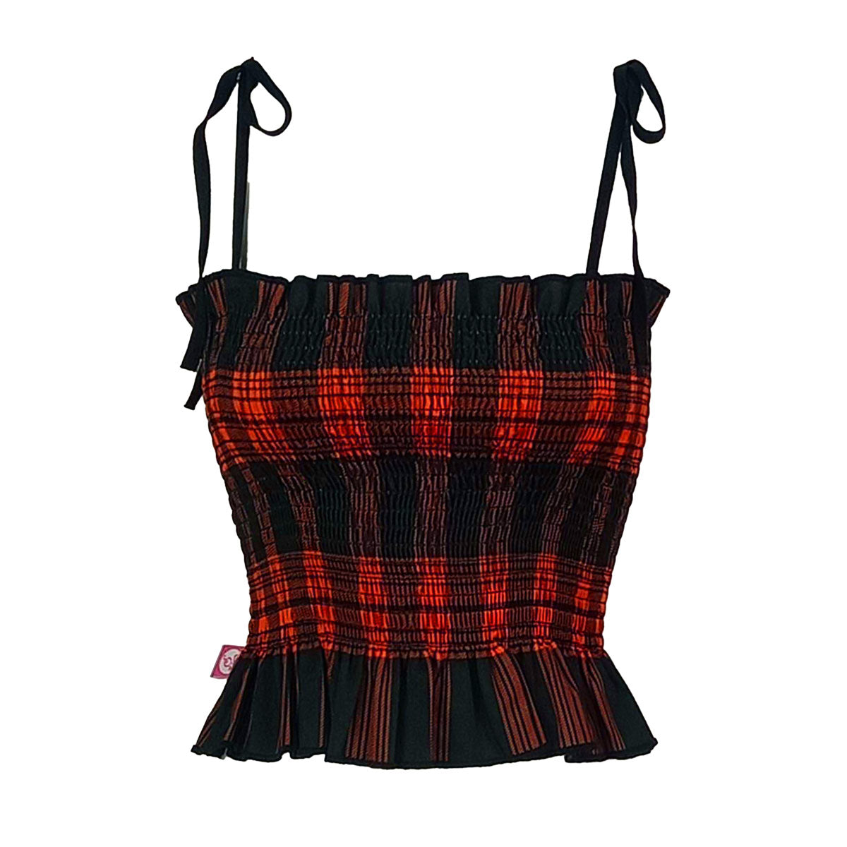 Spaghetti K Pop Gingham Tube Top