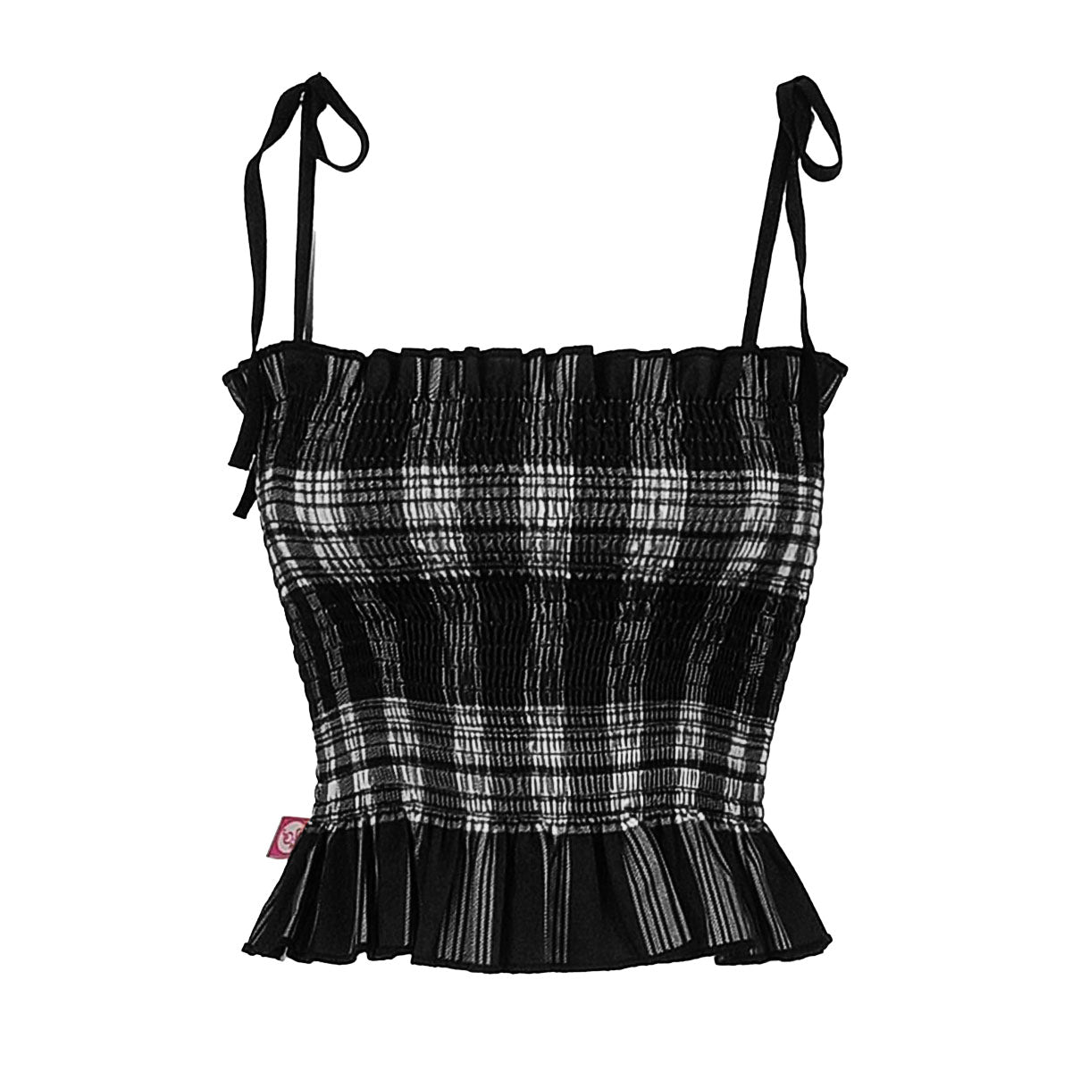 Spaghetti K Pop Gingham Tube Top