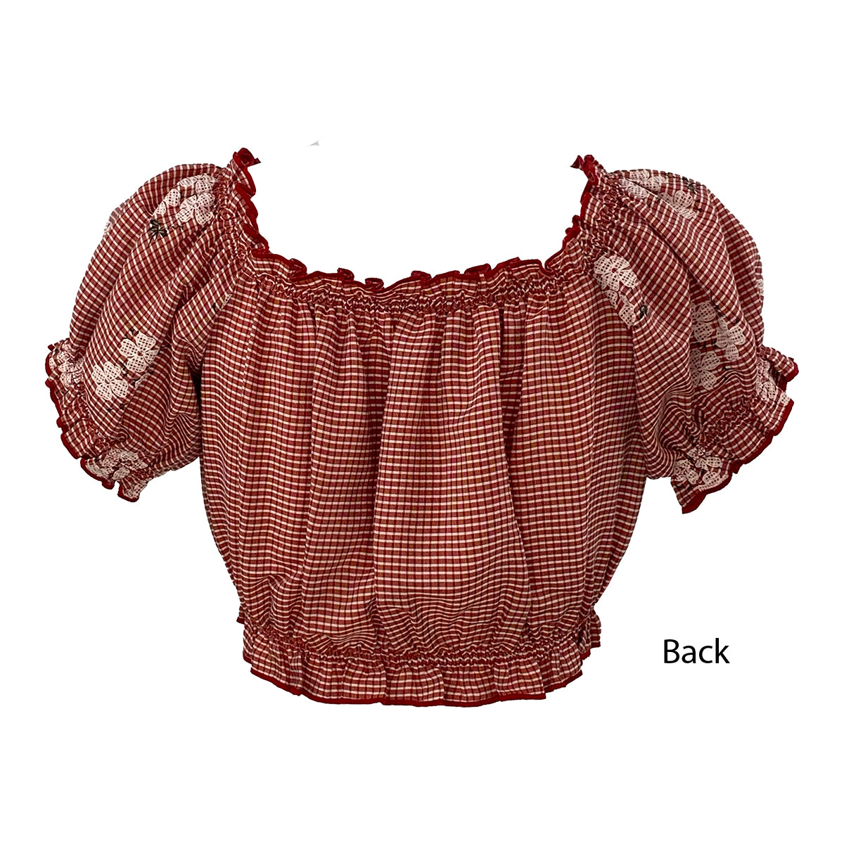 Gingham Coordinates Off Shoulder Blouse