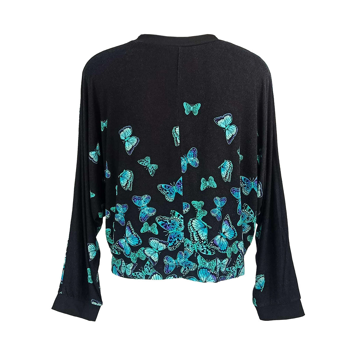 Slimming Dolman V Neck Butterfly Flock