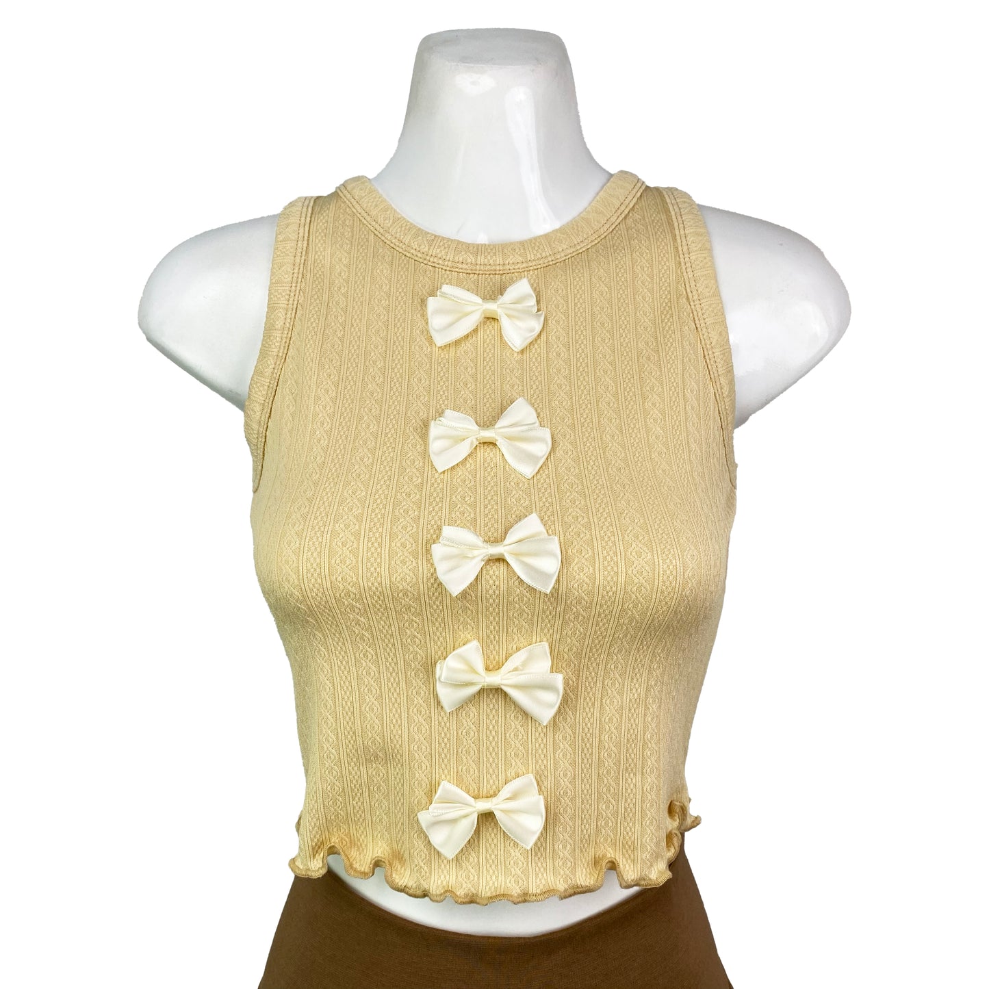 Fancy Knit 5 Bow Tank Top