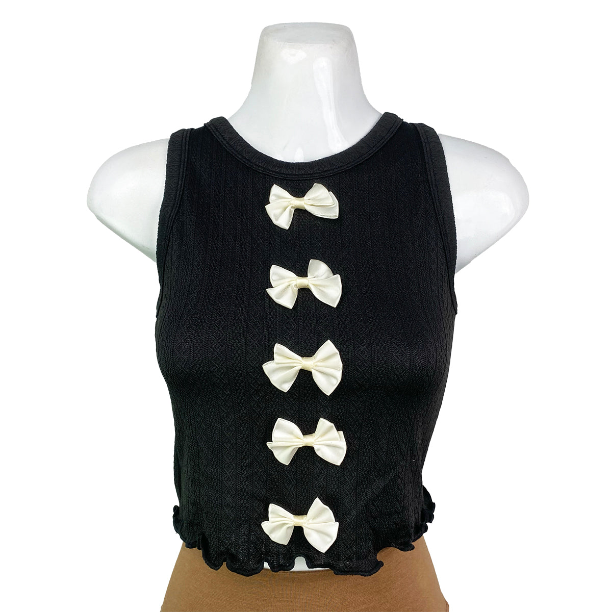 Fancy Knit 5 Bow Tank Top