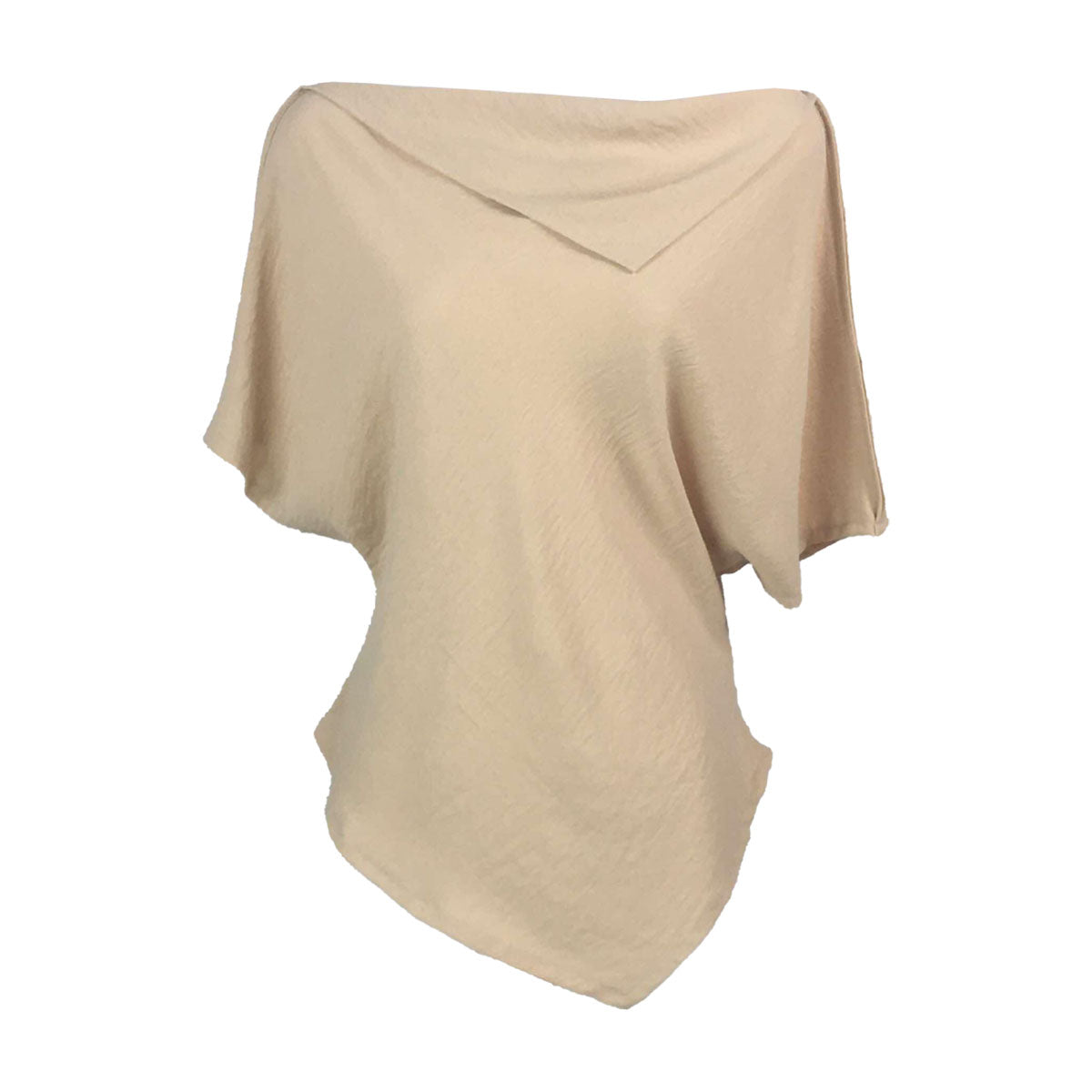 Asymmetrical Top Linen Crepe