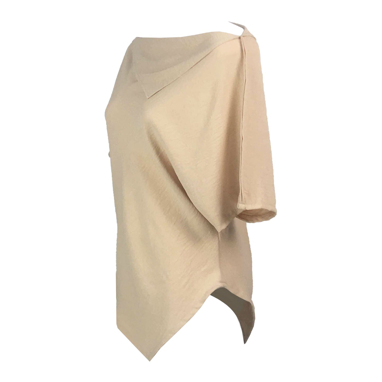 Asymmetrical Top Linen Crepe
