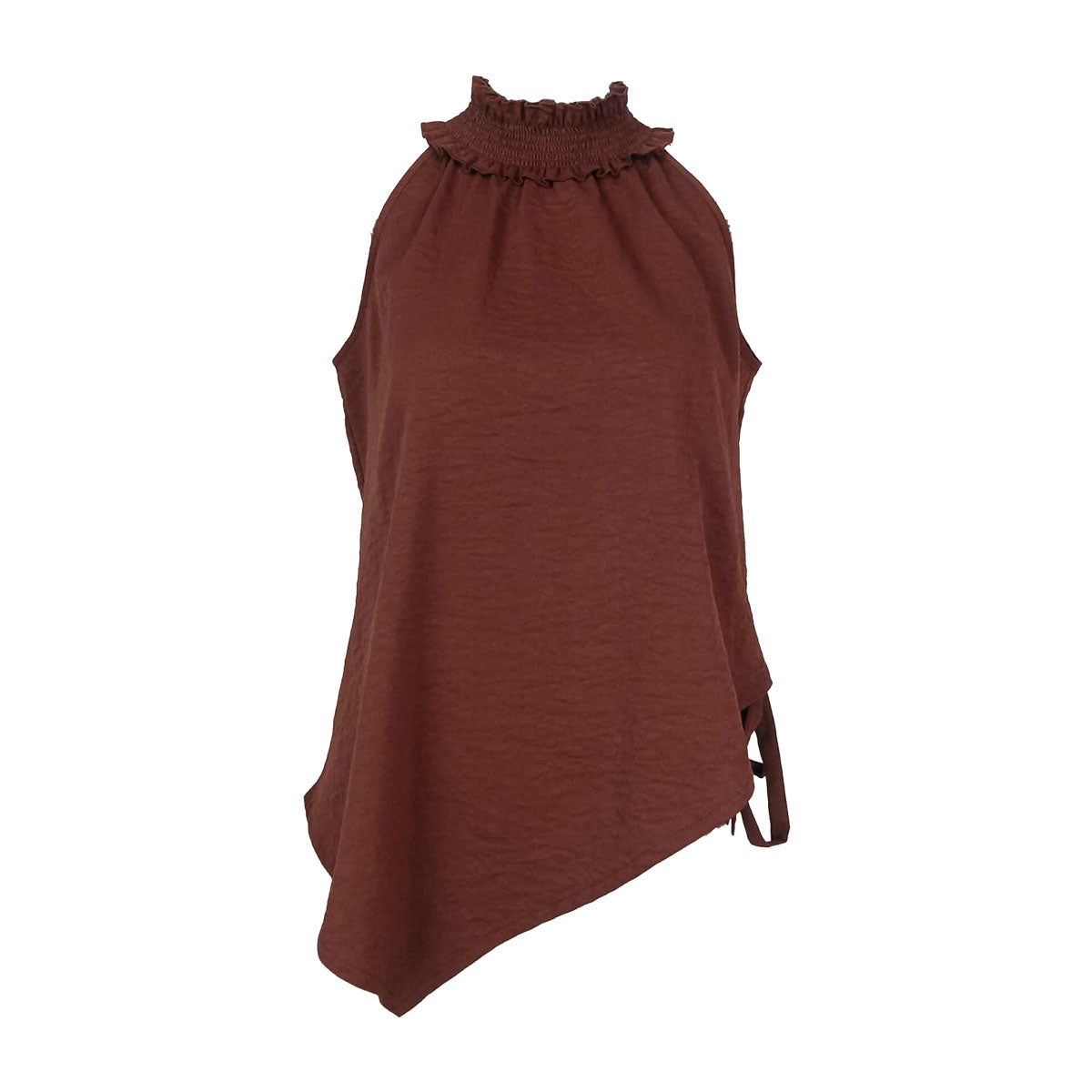 Asymmetrical Hi Neck Halter Tunic