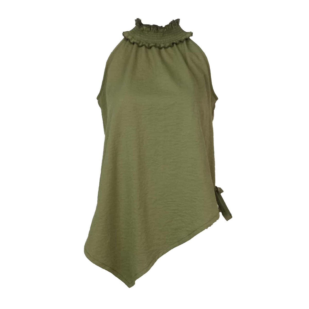 Asymmetrical Hi Neck Halter Tunic