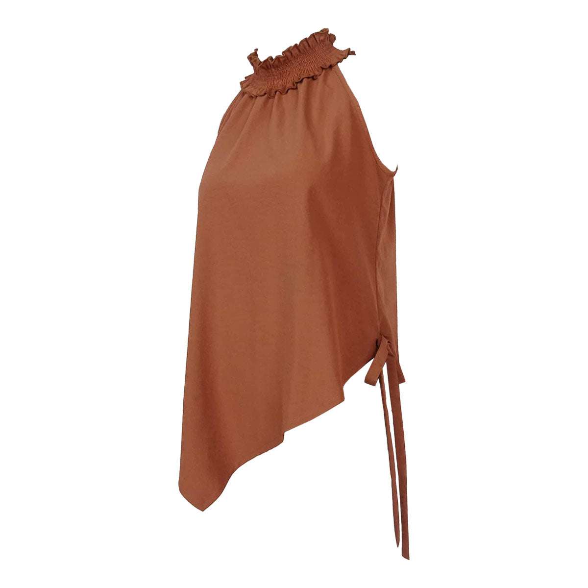 Asymmetrical Hi Neck Halter Tunic