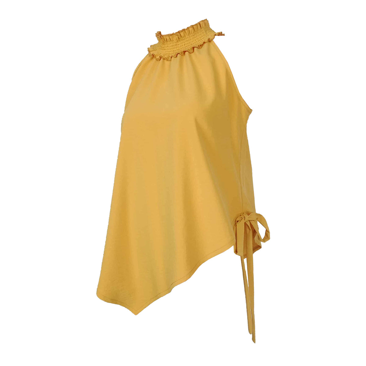 Asymmetrical Hi Neck Halter Tunic