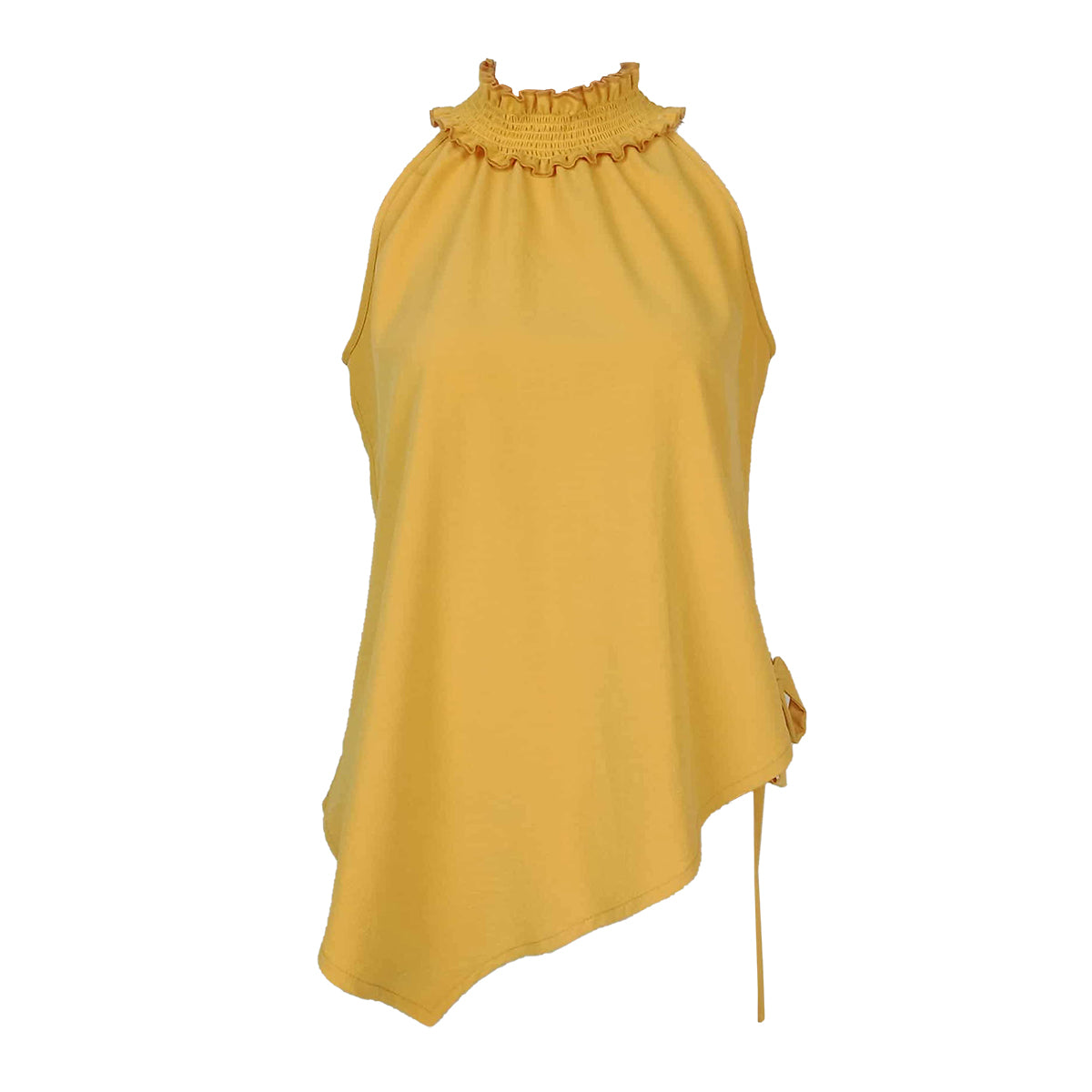 Asymmetrical Hi Neck Halter Tunic