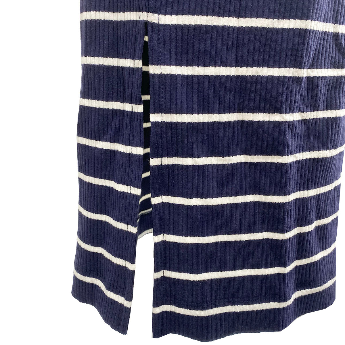 Nautical Stripes Bodycon Halter with Sexy Side Slits Dress