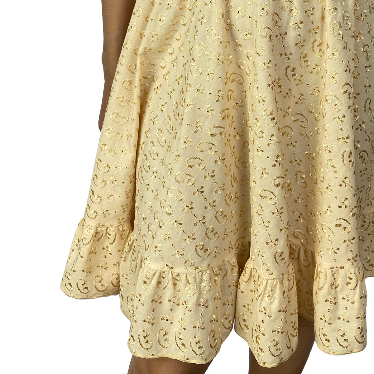 Satin Embroidery Butterfly Short Dress