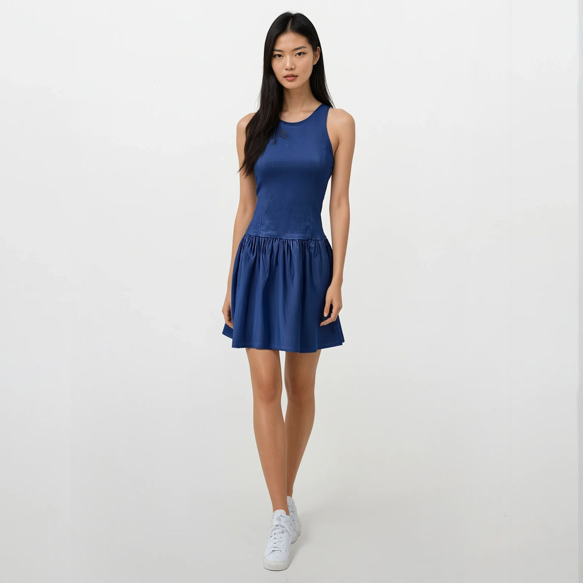 Keira Sleeveless Stretch Denim Dress
