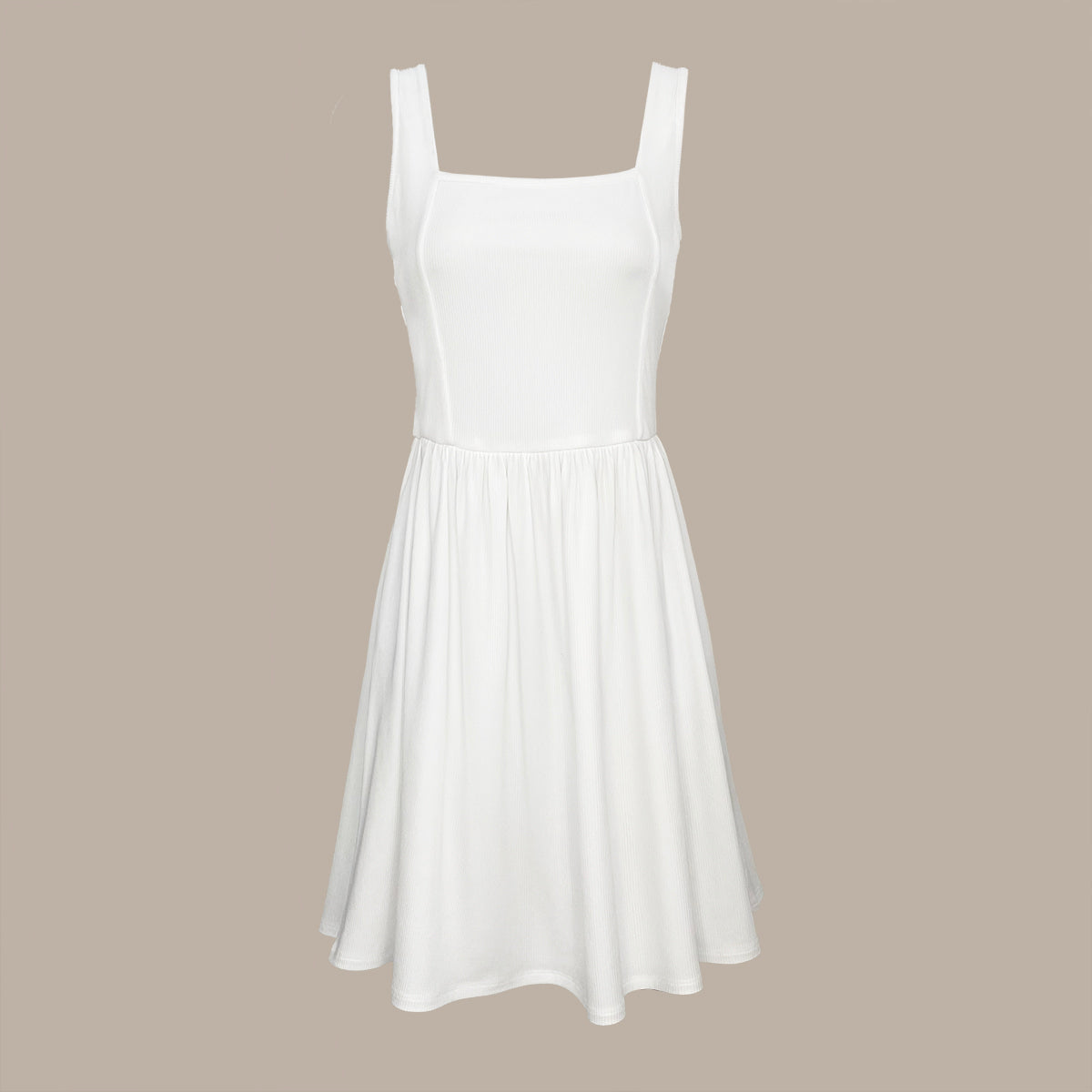 Scarlet Square Neck Knee Length Dress