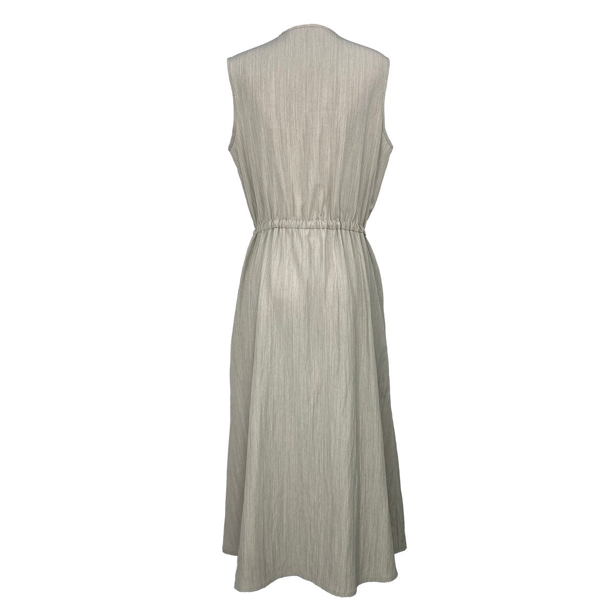 Textured Linen V Neck Button Down Sleeveless