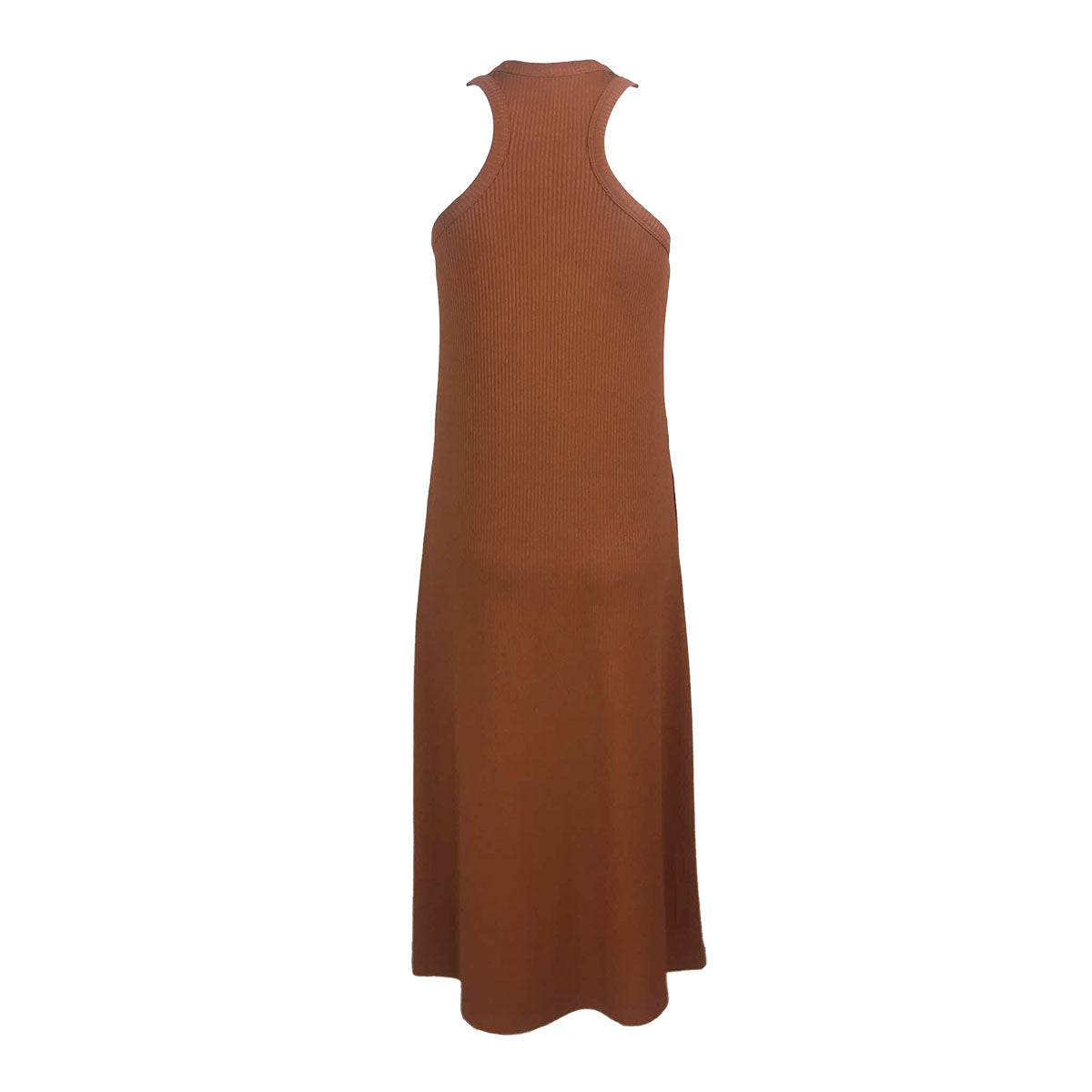 Hillary Halter Sleeveless Midi Dress with Bust Pads
