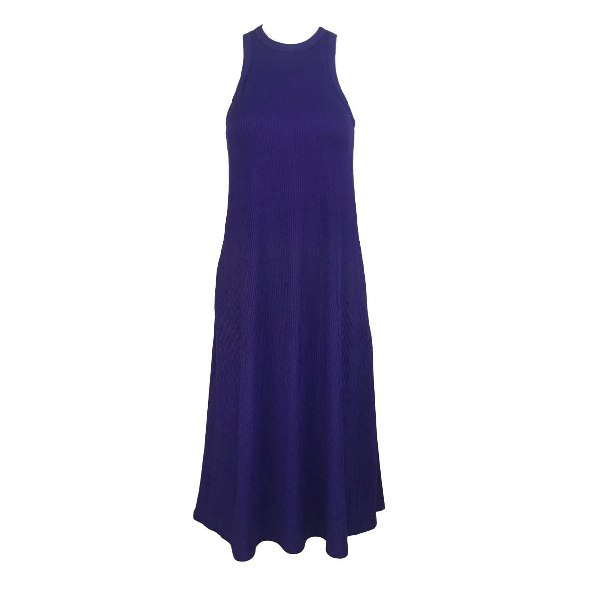 Hillary Halter Sleeveless Midi Dress with Bust Pads