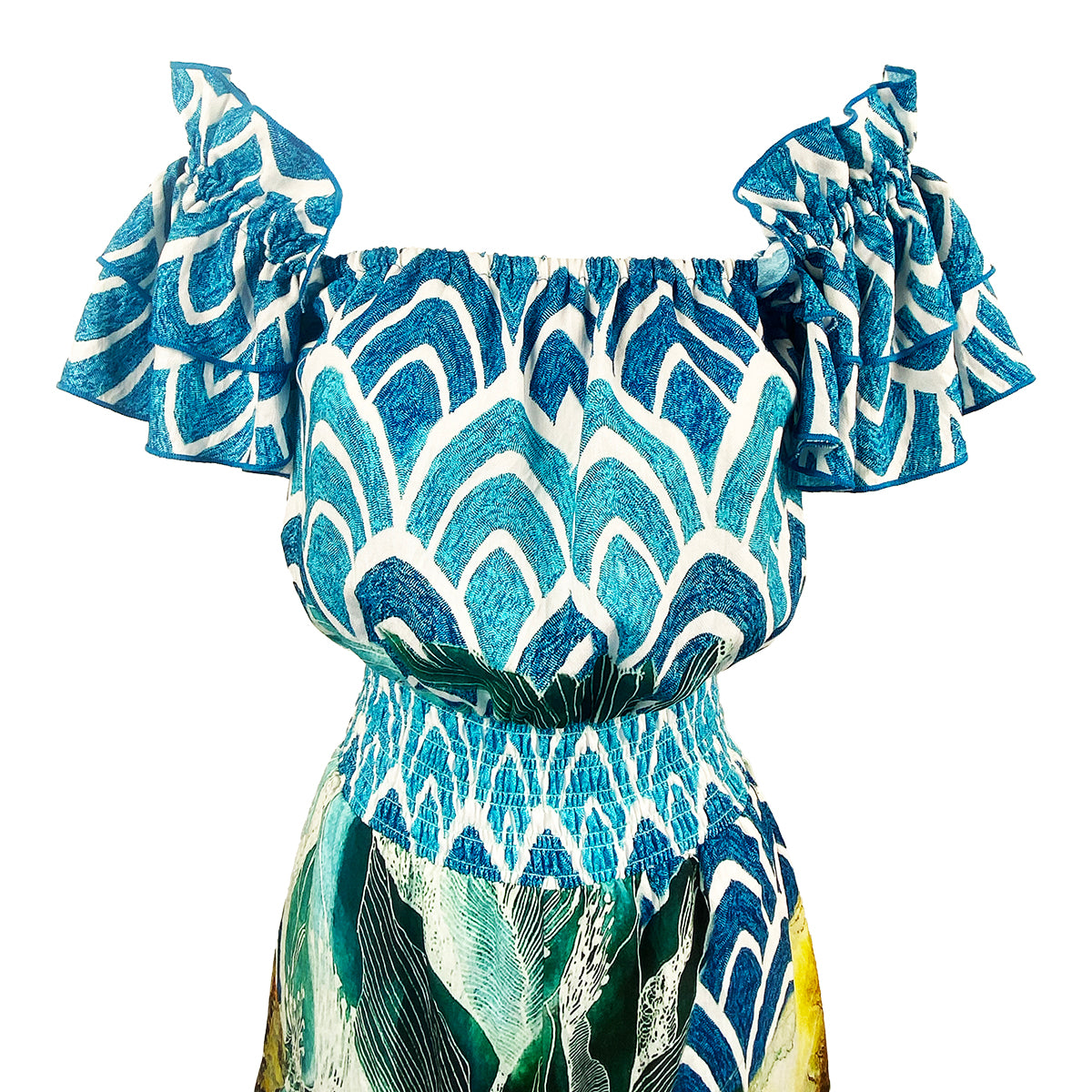 Luna Ruffles Sleeves Printed Jumpsuit