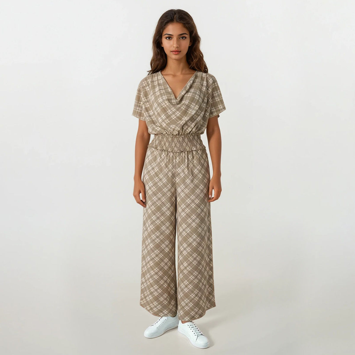 Cowl Neck Flowing Jumpsuit