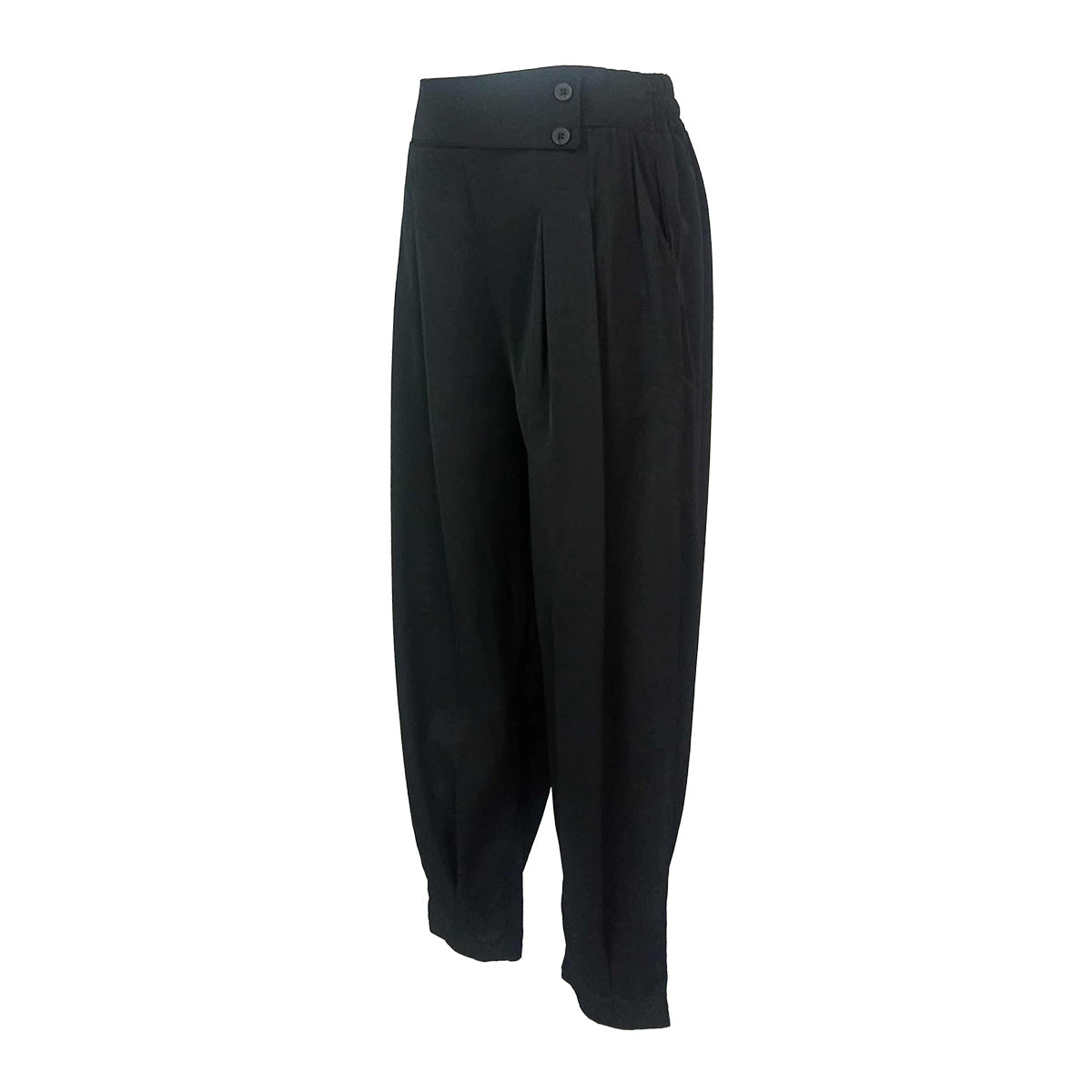 Elegant Comfort Trousers Side Tab Waist with Pleats