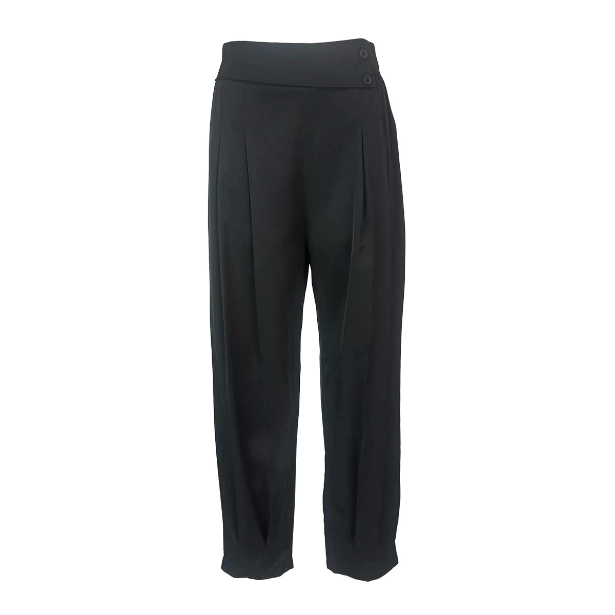 Elegant Comfort Trousers Side Tab Waist with Pleats