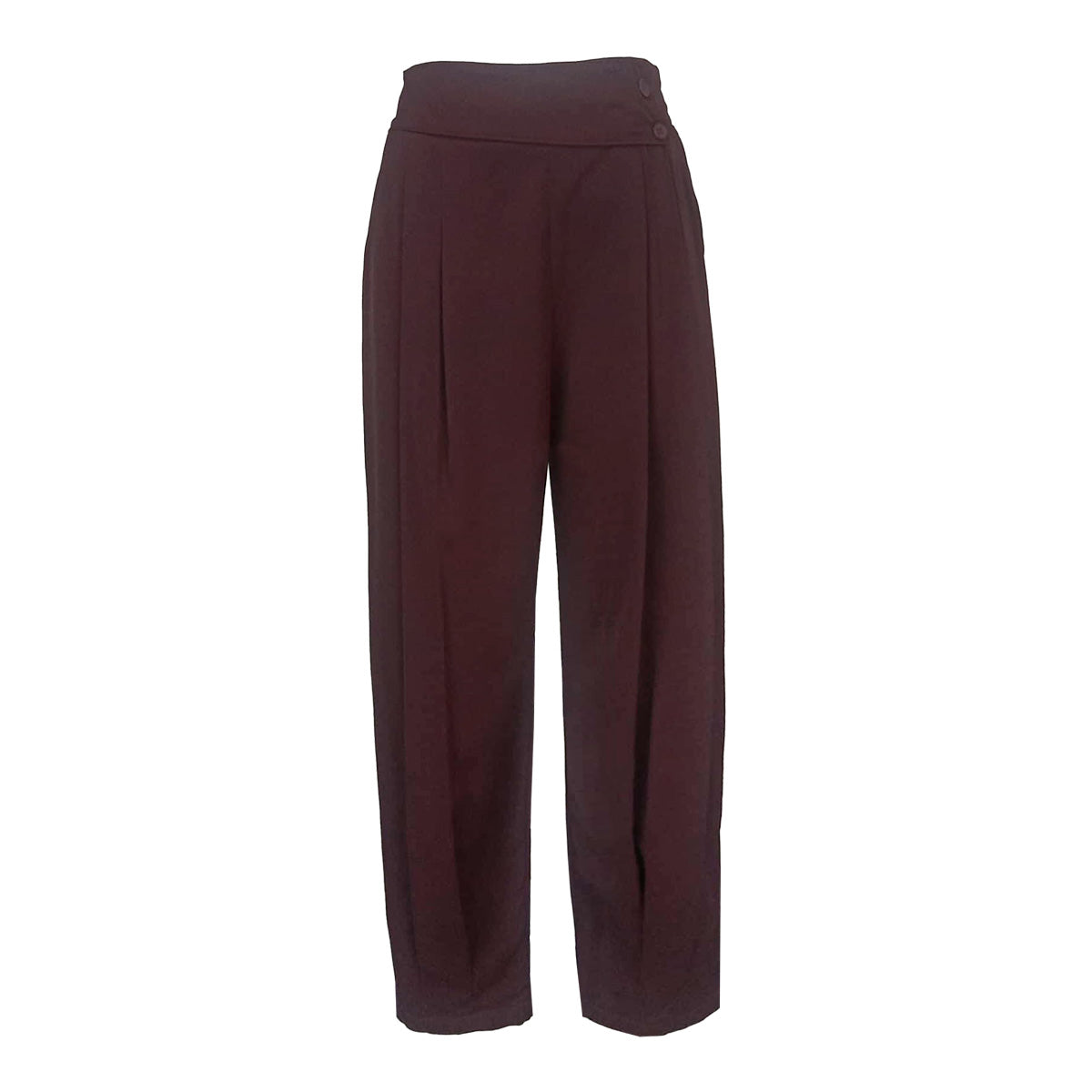 Elegant Comfort Trousers Side Tab Waist with Pleats