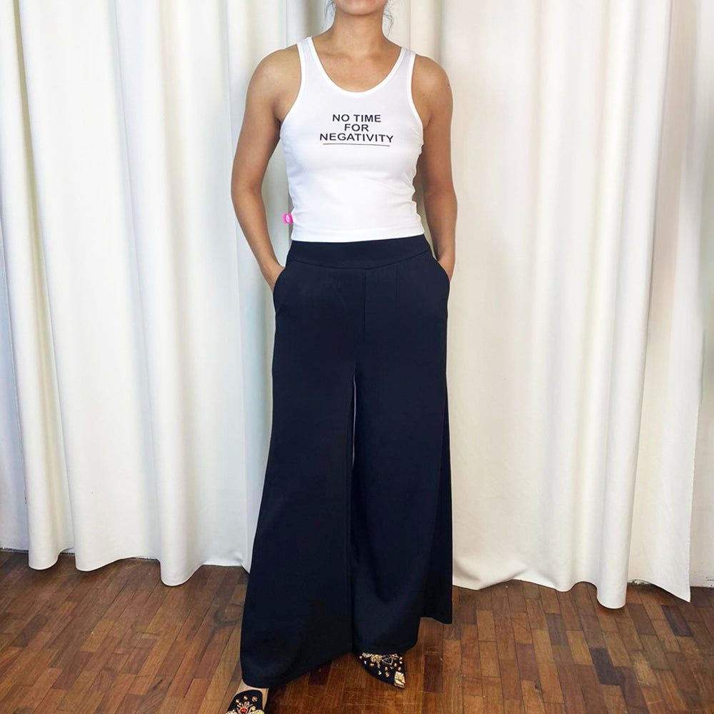 Classic Waisted Wide Leg Pants