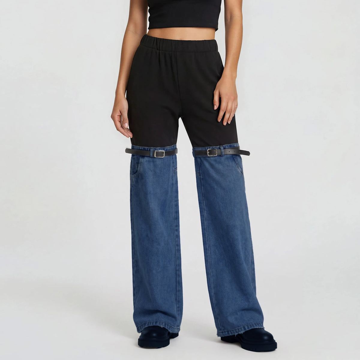 Cher Hi Fashion Wide Leg Combo Jeans