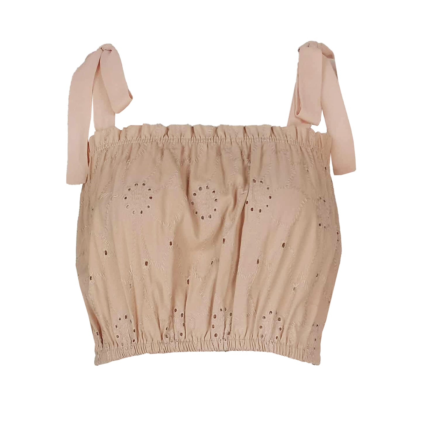 Britney Multiway Cotton Eyelet Blouse and Smocking Skirt Set