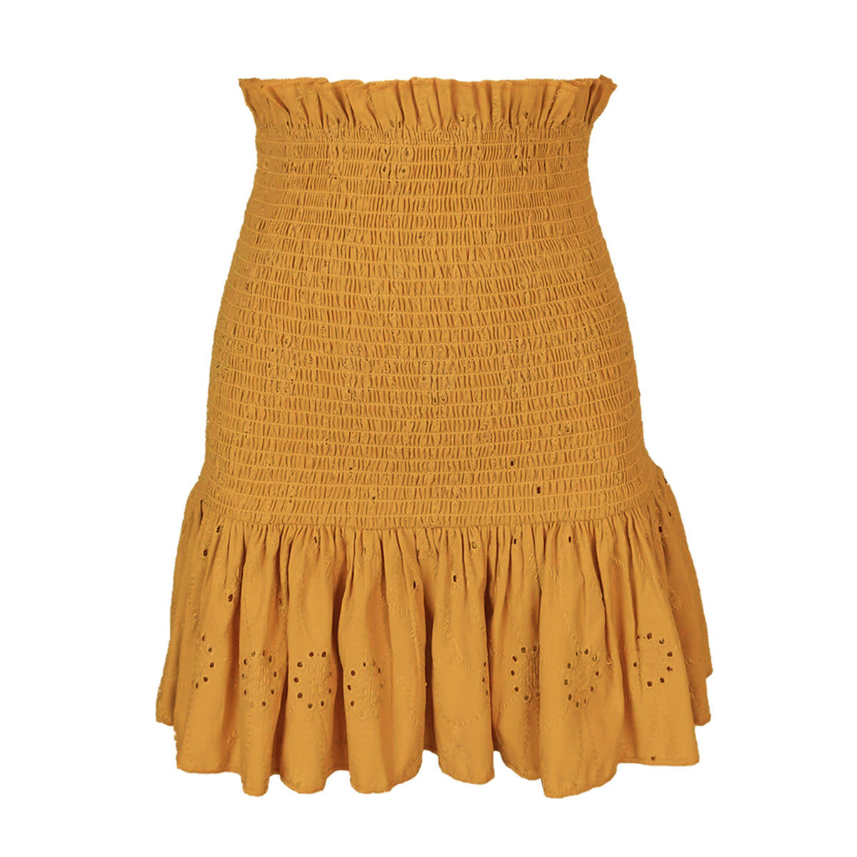 Britney Multiway Cotton Eyelet Blouse and Smocking Skirt Set