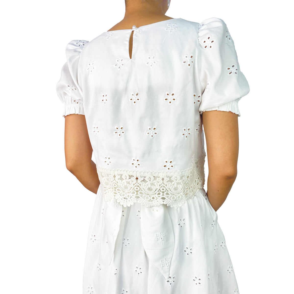 Aria Eyelet Blouse and Skirt Set