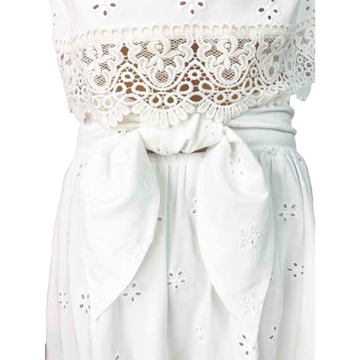 Aria Eyelet Blouse and Skirt Set