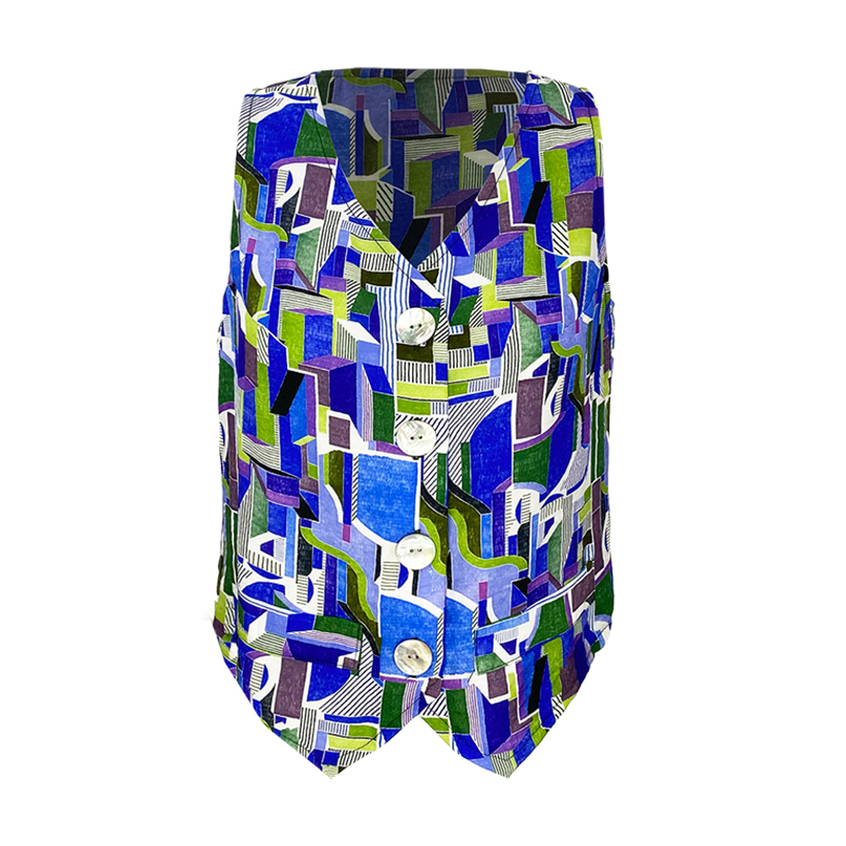 Organic Retro Print Vest and Pants Set
