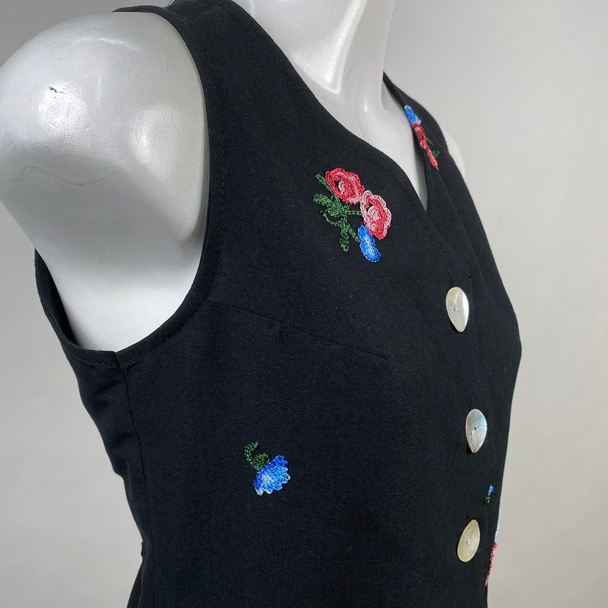 Cotton Embroidery Vest and Maxi Skirt